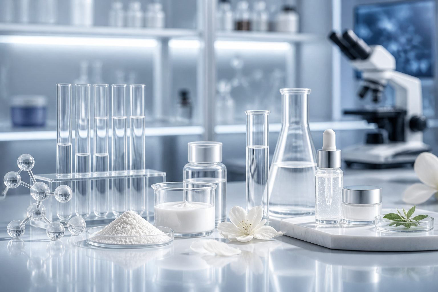 Cosmetic peptide ingredient development laboratory