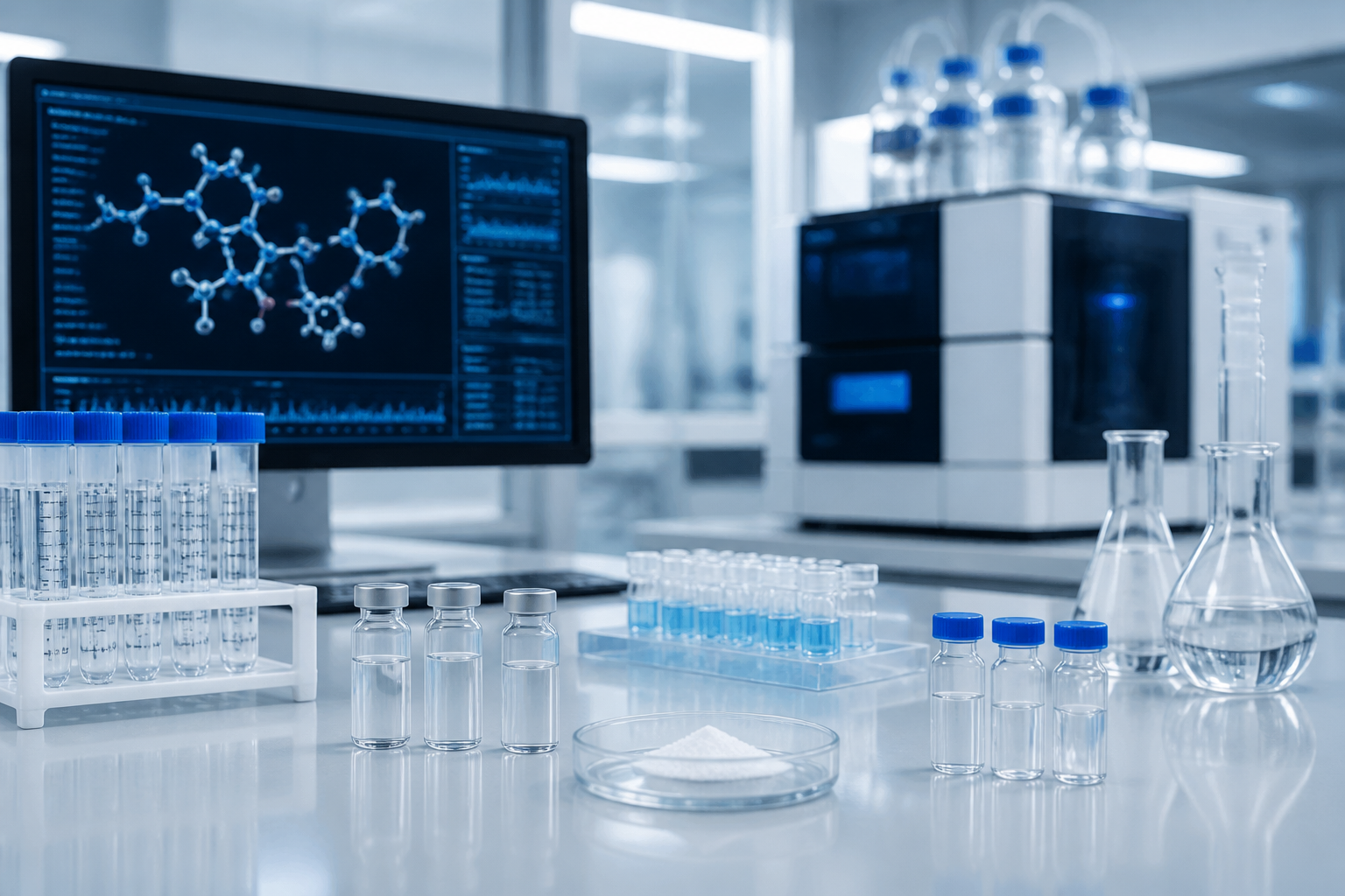 Research peptide laboratory and analytical review environment